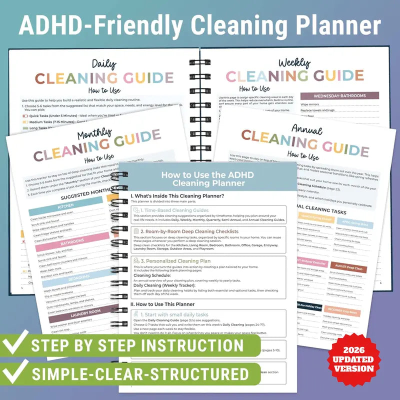 TOLVETA™ - ADHD Cleaning Planner
